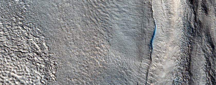Pits and Cracks in a Crater