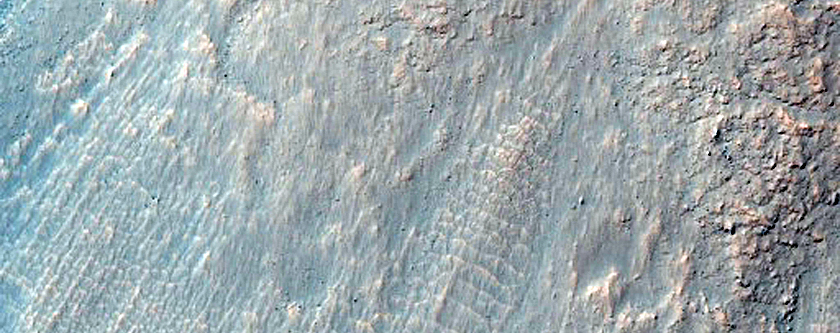 Gully on Crater Wall