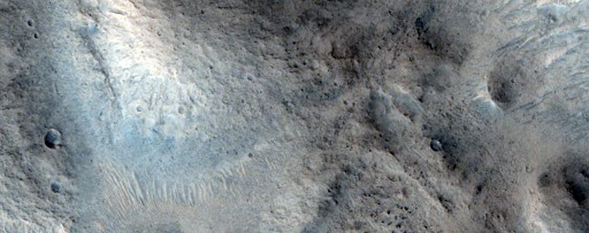 Clustered Mounds in Hypanis Valles Region