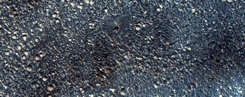 Gullies in Crater East of Hadriaca Patera