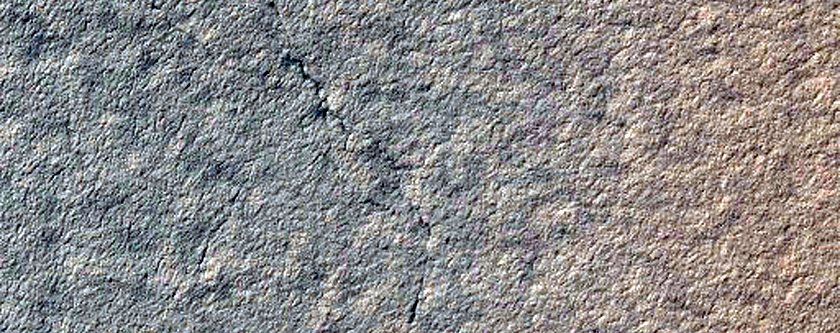 South Polar Layered Material along Crater Rim