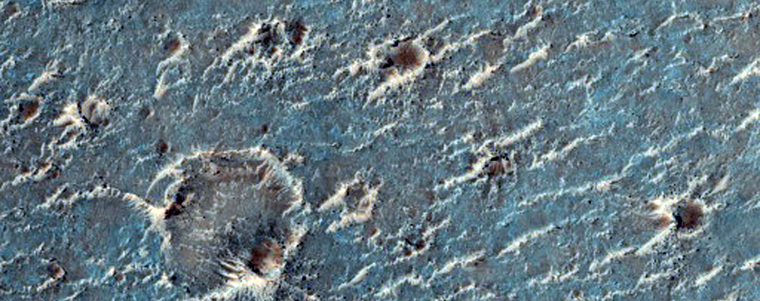 Possible Olivine Detected in Floor of Crater West of Huygens Crater