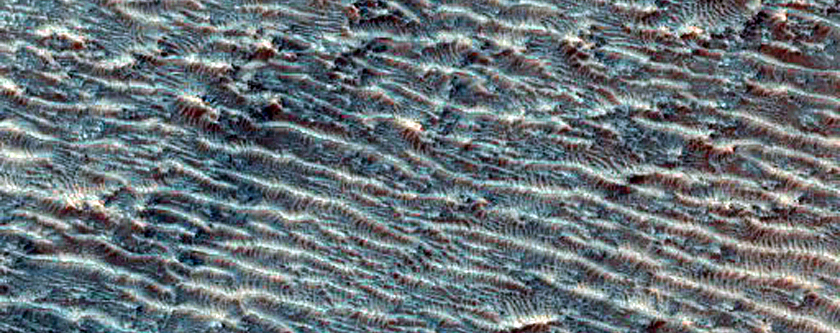 Possible Olivine at Site of Intersecting Crater Rims in Tyrrhena Terra