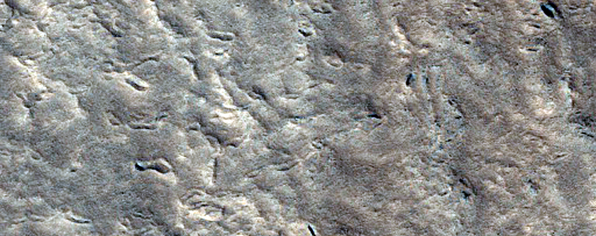 Crater with Concentric Ridges in Ejecta