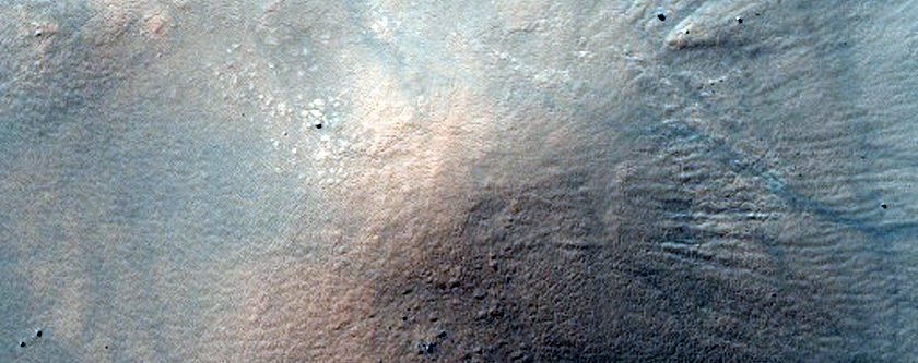 Crater with Gullies and Dunes in THEMIS V23851012