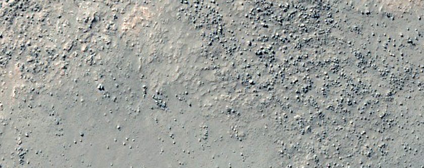 Massifs in Inner Ring of Lowell Crater