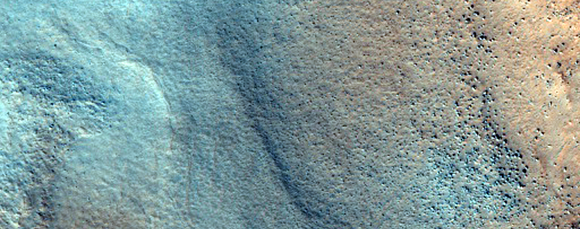 Possible Hydrate-Rich Terrain in Northern Plains Crater
