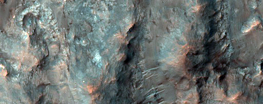 Megabreccia in Crater Central Peak