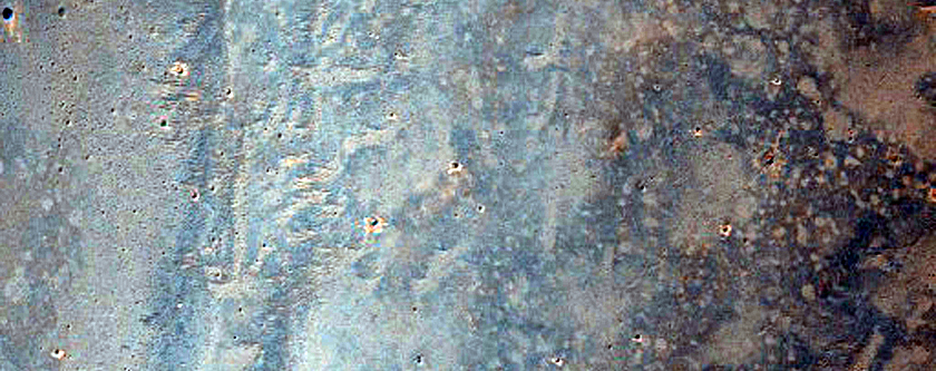 Fan in Crater Southwest of Lasswitz Crater