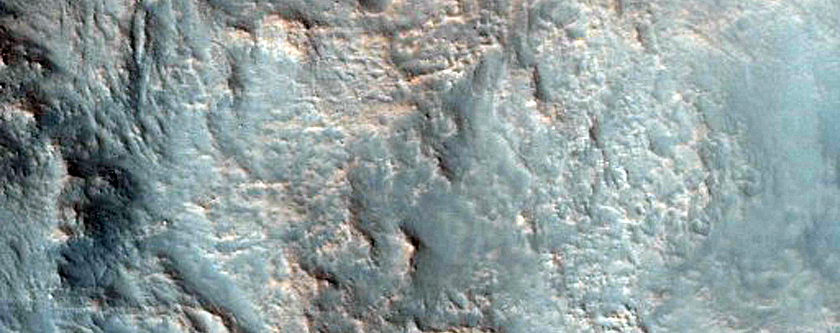 Bedrock Outcrops in Bonestell Crater
