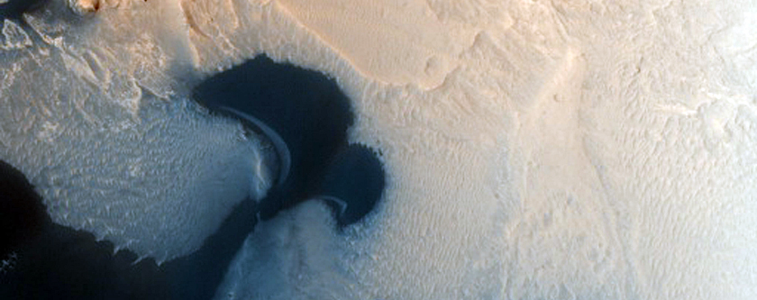 Dunes on Crater Floor in West Arabia Terra Region