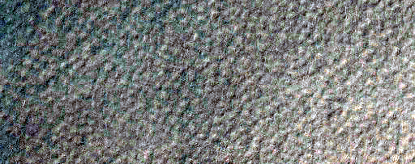 Gullied Crater Rim in Southern Highlands