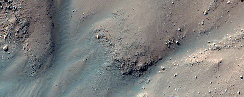 Monitor Slope Activity of Asimov Crater