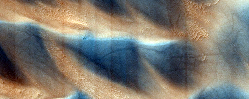 Hellas Planitia Sand Dune Changes