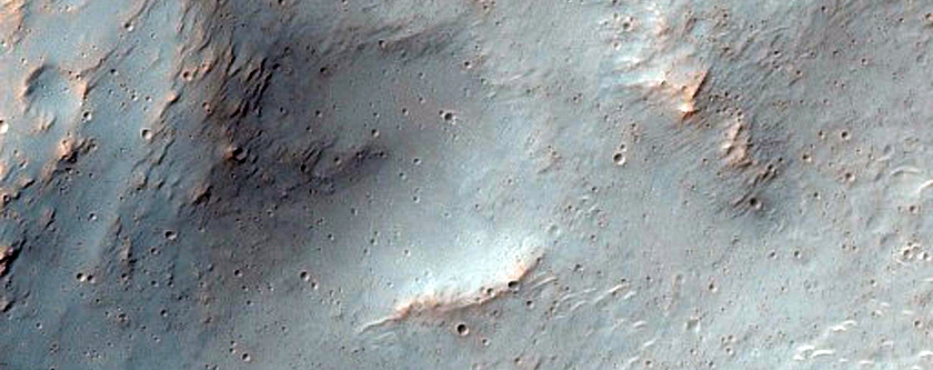 Eastern Portion of Impact Crater in Western Terra Cimmeria