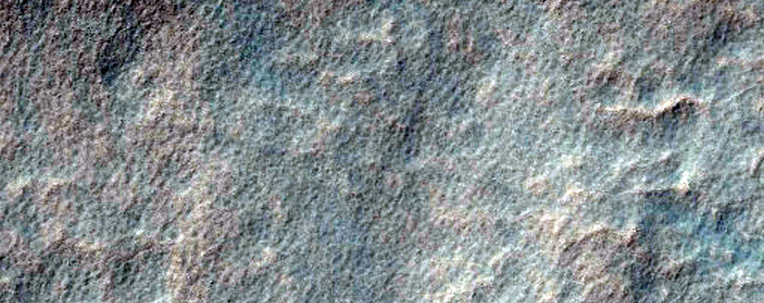Pedestal Crater on the Western Flank of Amphitrites Patera