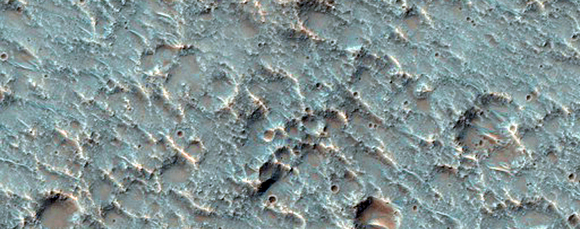 Channel within Larger Channel Near Ausonia Montes