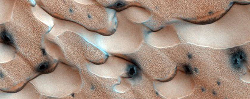 Spring Sandfall in North Polar Erg