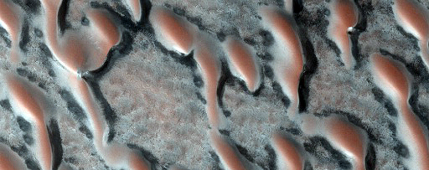 Translucent Ice on Dunes