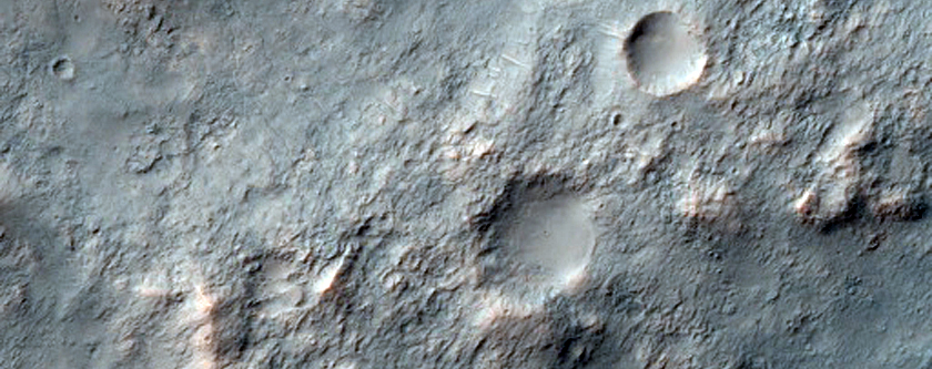 Central Uplift of a 14-Kilometer Impact Crater in Terra Cimmeria
