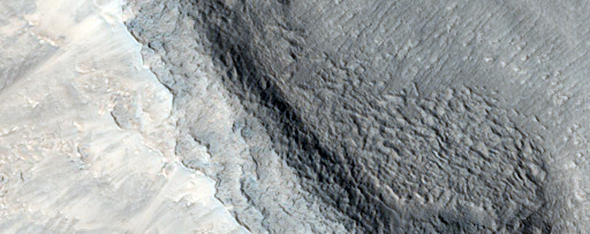 Gullied Wall of Crater