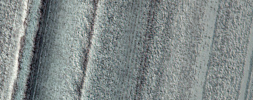 Exposure of Polar Layered Deposits Not Well Covered by Mars Global Surveyor