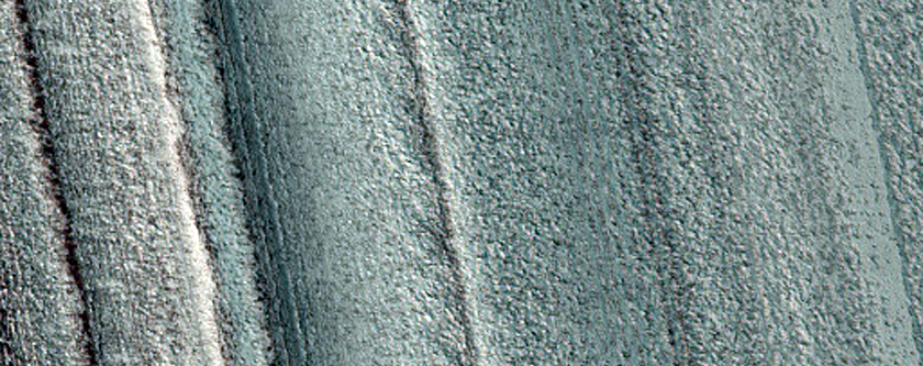 Exposure of Polar Layered Deposits Not Well Covered by Mars Global Surveyor