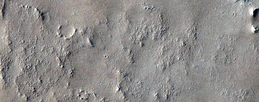 Possible Inverted Channel in Filled Crater