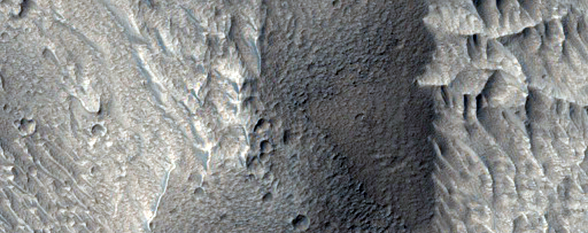 Eroding Materials over Flows in Echus Chasma