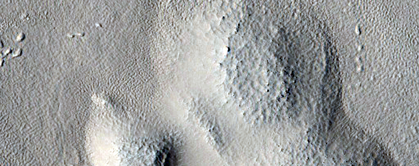 Unusual Structure on Crater Rim in West Utopia Planitia