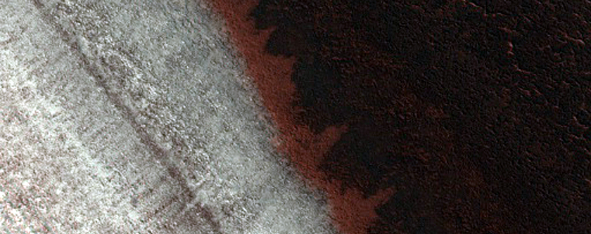 Anomalously Bright Region; Continue Time Coverage of Mars Global Surveyor