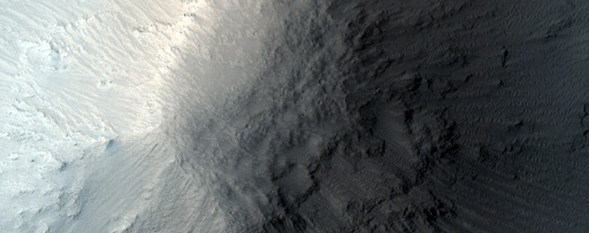 Sample Humocky Terrain at Highland-Lowland Boundary Near Elysium Planitia
