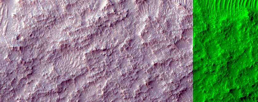 Crater Floor with Radial Ridges
