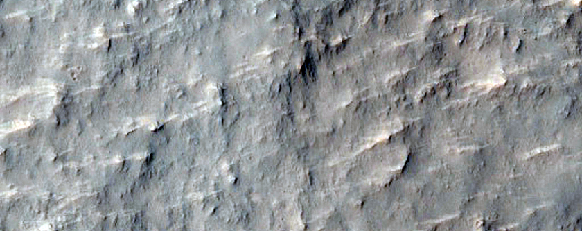 Intra-Crater Landslide Southeast of Isidis Basin