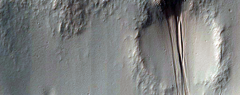 Gullies, Ridges and Thrust Faults Are in This Region
