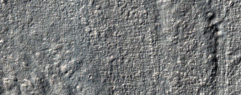 South Mid-Latitude Crater and Apron Material