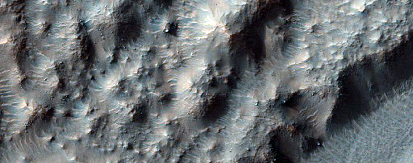 Valley South of Hale Crater