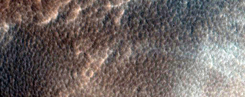 Small Dark Spot Seen in MOC Image S16-00467 but Not in MOC Image E09-00847