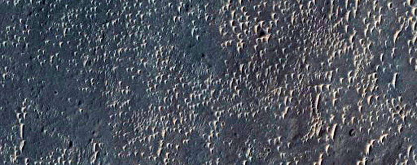Layered Materials within a Small Crater