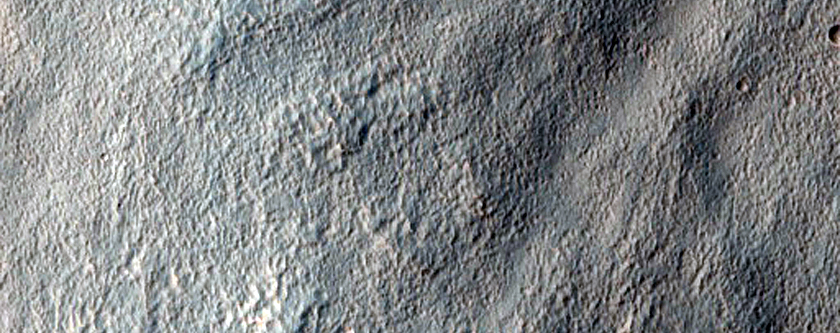 Crater and Associated Valley Fill Material Seen in THEMIS Image I07949002