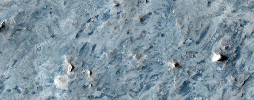 Meridiani Etched Terrain Crater 