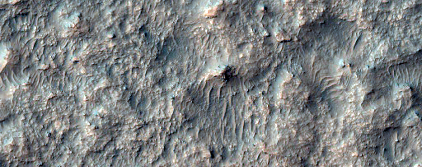 Gullies with Contributory/Distributory Channels, in MOC Image E14-01571
