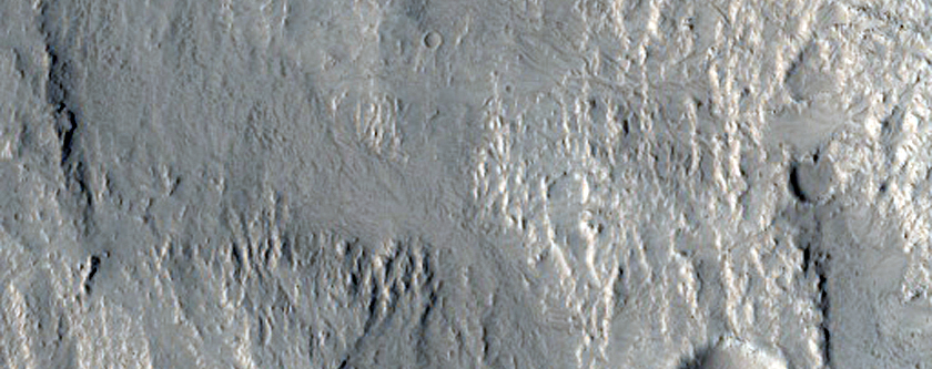 Tooting Crater West Rim and Ejecta 
