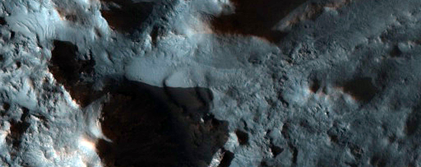 Gamboa Crater Central Uplift in Acidalia Planitia 
