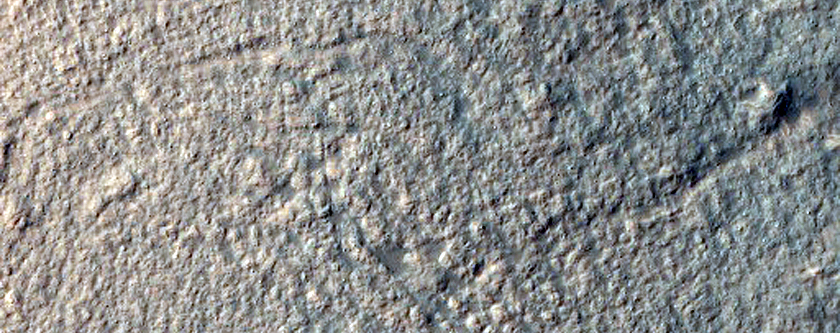 Glacial-Like Features in Unnamed Crater 