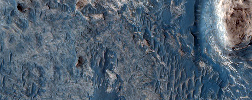 Dark-Toned Unit Exposed atop Crater Ejecta in Meridiani Planum