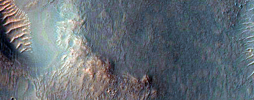 Gullies with Sharp Color Contrasts