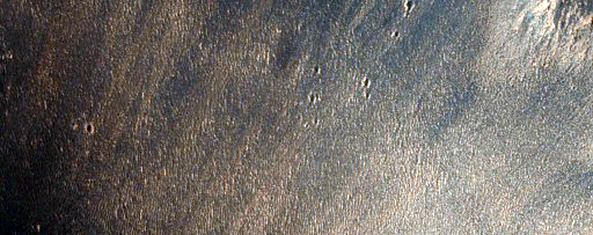 Unusual Albedo Patterns Seen in MOC Images - Low Area, Possible Salt Flats