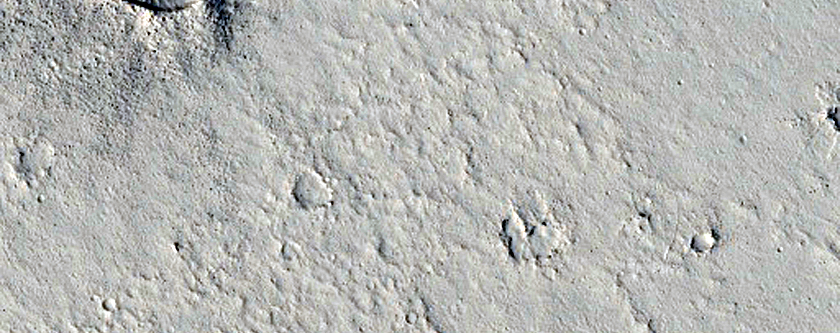 Possible Curving Lava Channel Near Rahway Valles