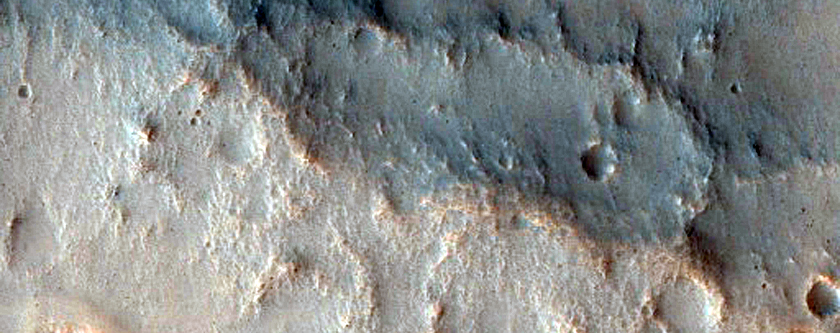 Possible Layers Exposed on Basin Margin Fold in Electris Region